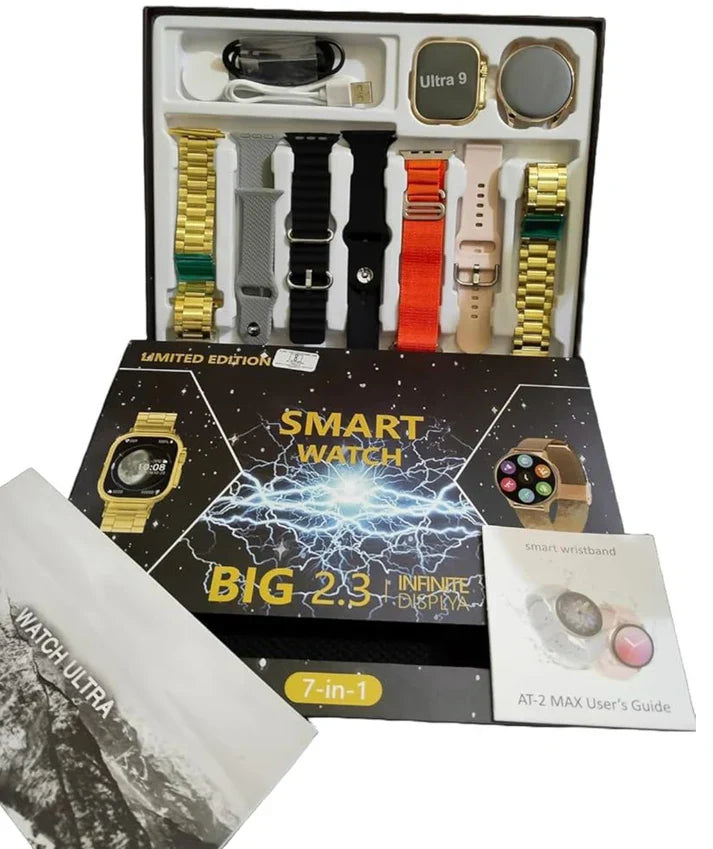 2 In 1 Couple Smart Watch With 7 Straps