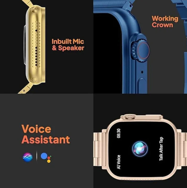 2 In 1 Couple Smart Watch With 7 Straps