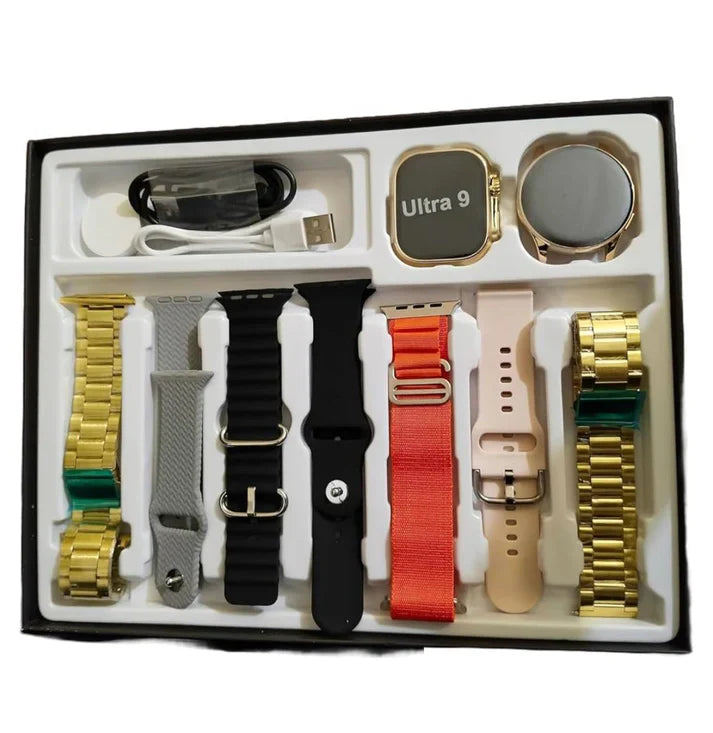 2 In 1 Couple Smart Watch With 7 Straps